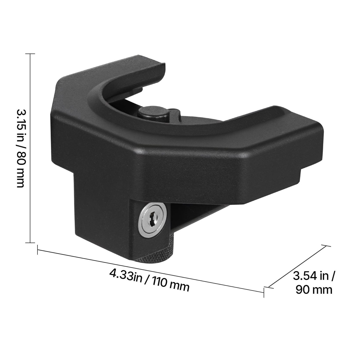 Trailer Hitch Lock Kit, Compatible with 58.7 mm Couplers, Heavy-Duty Anti-Theft Trailer Ball Lock with 3 Keys & Padlock, Prying-Resistant & Impact-Resistant, Fits for RVs, Boats, Trailers