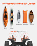 Canoes & Kayaks: VEVOR Kayak Cart, 136.1 kg Load Capacity, Foldable Kayak Trolley with 25.4 cm Solid Rubber Tires & 1 Ratchet Strap, Paddle Board Trolley for Carrying Kayaks, Canoes, Paddleboards, Float Mats,Jon Boats