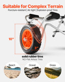 Canoes & Kayaks: VEVOR Kayak Cart, 113.4 kg Load Capacity, Foldable Kayak Trolley with 25.4 cm Solid Rubber Tires & 1 Ratchet Strap, Paddle Board Trolley for Carrying Kayaks, Canoes, Paddleboards, Float Mats,Jon Boats