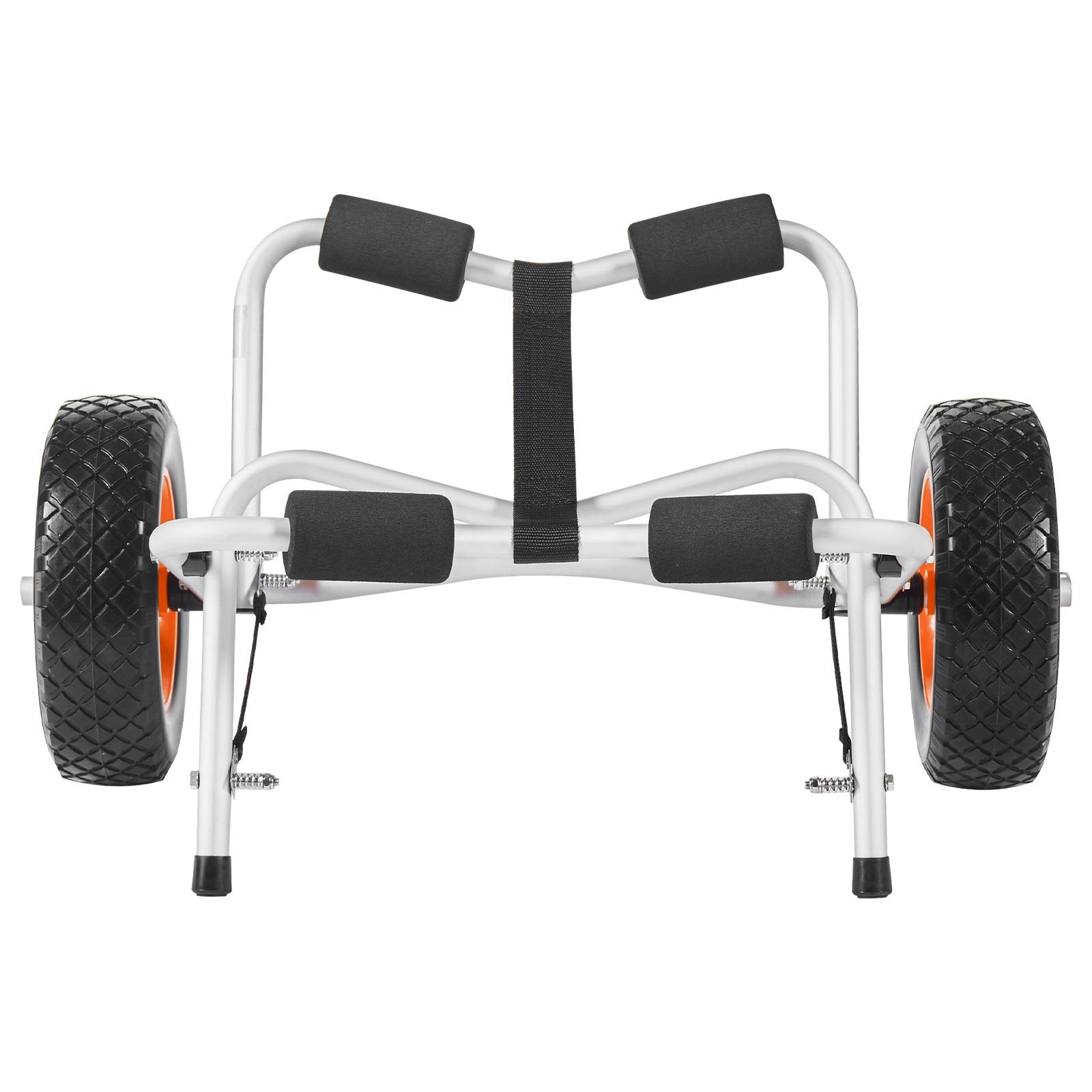 Canoes & Kayaks: VEVOR Kayak Cart, 113.4 kg Load Capacity, Foldable Kayak Trolley with 25.4 cm Solid Rubber Tires & 1 Ratchet Strap, Paddle Board Trolley for Carrying Kayaks, Canoes, Paddleboards, Float Mats,Jon Boats