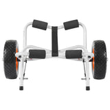 Canoes & Kayaks: VEVOR Kayak Cart, 113.4 kg Load Capacity, Foldable Kayak Trolley with 25.4 cm Solid Rubber Tires & 1 Ratchet Strap, Paddle Board Trolley for Carrying Kayaks, Canoes, Paddleboards, Float Mats,Jon Boats