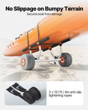 Canoes & Kayaks: VEVOR Kayak Cart, 158.8 kg Load Capacity, Kayak Trolley with 30.5 cm Inflatable PU Tires & 2 Straps, Assembles & Disassembles Within Seconds, Paddle Board Trolley for Carrying Kayaks and Canoes