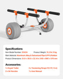 Canoes & Kayaks: VEVOR Kayak Cart, 158.8 kg Load Capacity, Kayak Trolley with 30.5 cm Inflatable PU Tires & 2 Straps, Assembles & Disassembles Within Seconds, Paddle Board Trolley for Carrying Kayaks and Canoes