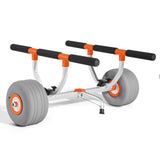 Canoes & Kayaks: VEVOR Kayak Cart, 158.8 kg Load Capacity, Kayak Trolley with 30.5 cm Inflatable PU Tires & 2 Straps, Assembles & Disassembles Within Seconds, Paddle Board Trolley for Carrying Kayaks and Canoes
