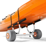 Canoes & Kayaks: VEVOR Kayak Cart, 158.8 kg Load Capacity, Kayak Trolley with 30.5 cm Inflatable PU Tires & 2 Straps, Assembles & Disassembles Within Seconds, Paddle Board Trolley for Carrying Kayaks and Canoes