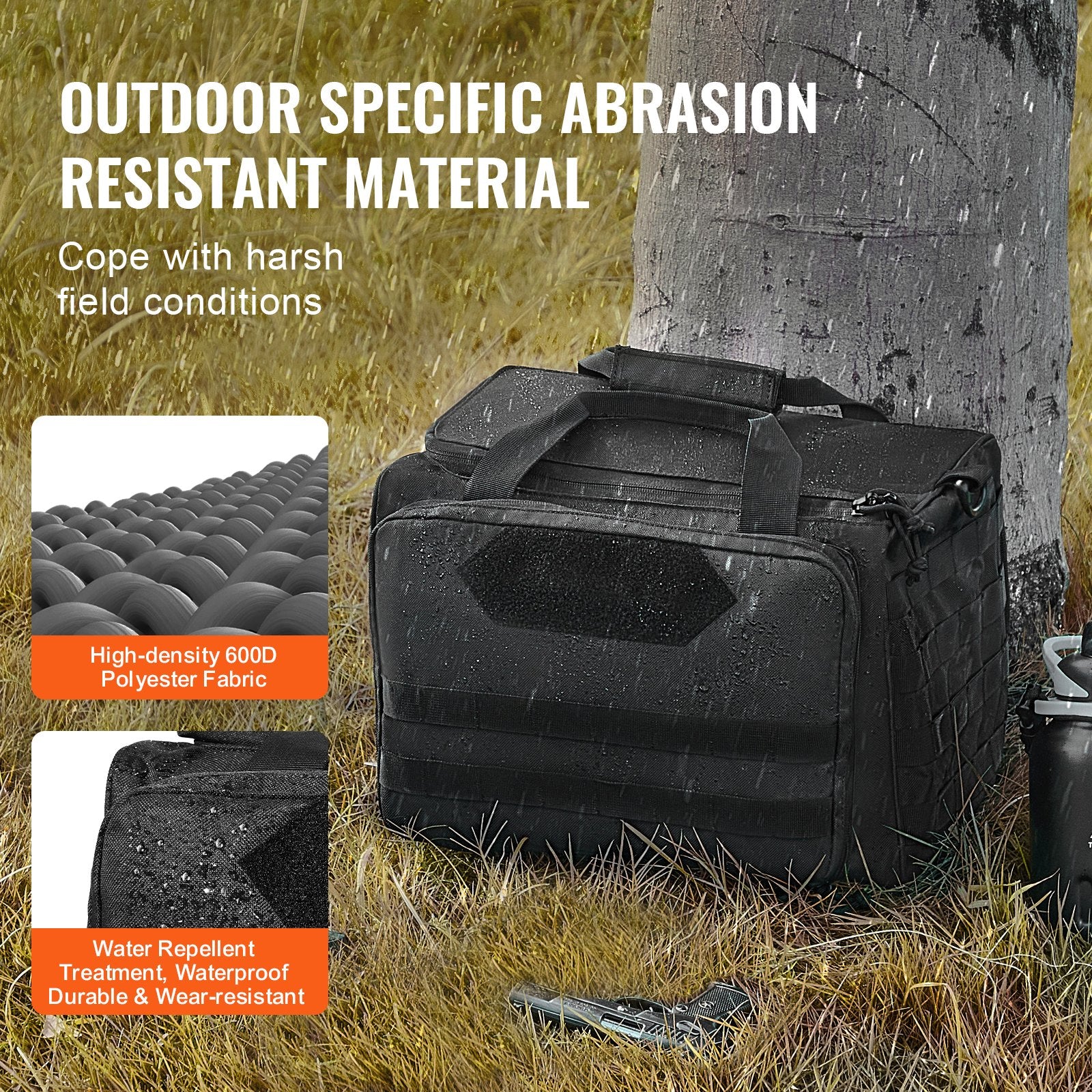 Basketball & Basketball Accessories: VEVOR Range Bag for 3 Pistols Tactical Gun Range Bag Single Shoulder Strip Black