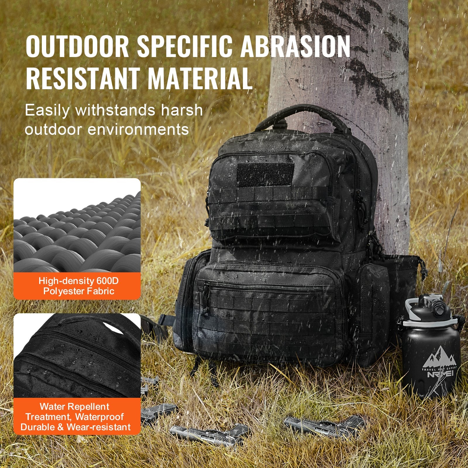 Basketball & Basketball Accessories: VEVOR Tactical Range Backpack for 6 Pistols Gun Backpack Black