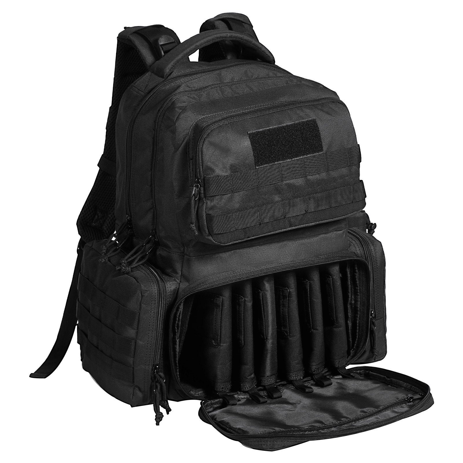 Basketball & Basketball Accessories: VEVOR Tactical Range Backpack for 6 Pistols Gun Backpack Black