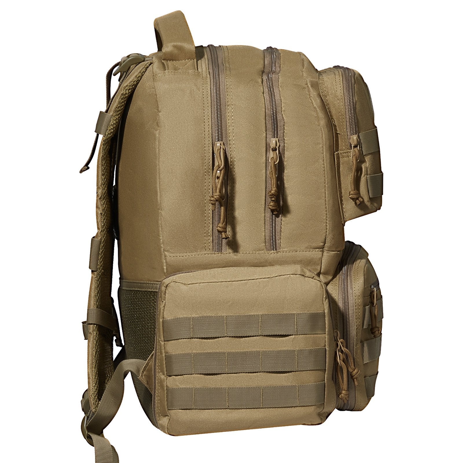 Camp Safety Equipment: VEVOR Tactical Range Backpack for 6 Pistols, Gun Backpack with 6 Independent Pistol Bags & 10 Magazines, Pistol Backpack for Outdoor Hunting Shooting, Range Bag for Handguns Lockable Zipper,  Brown