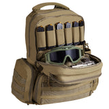 Camp Safety Equipment: VEVOR Tactical Range Backpack for 6 Pistols, Gun Backpack with 6 Independent Pistol Bags & 10 Magazines, Pistol Backpack for Outdoor Hunting Shooting, Range Bag for Handguns Lockable Zipper,  Brown