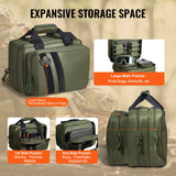 Clothing & Wardrobe Storage: VEVOR Range Bag for 2 Pistols Tactical Gun Bag 2 Built-in Pistol Bags Green