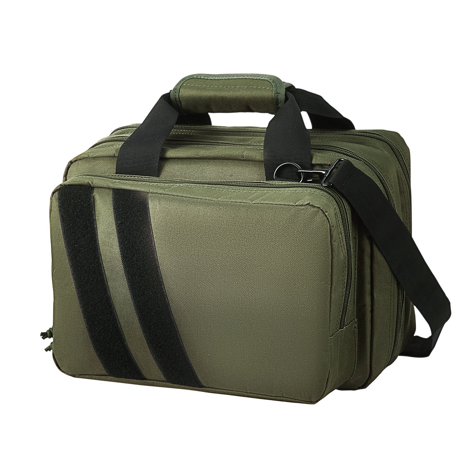 Clothing & Wardrobe Storage: VEVOR Range Bag for 2 Pistols Tactical Gun Bag 2 Built-in Pistol Bags Green