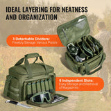Camp Safety Equipment: VEVOR Soft Pistol Case for 4 Pistols Handgun Bag Outdoor Hunting Shooting Green