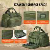 Camp Safety Equipment: VEVOR Soft Pistol Case for 4 Pistols Handgun Bag Outdoor Hunting Shooting Green