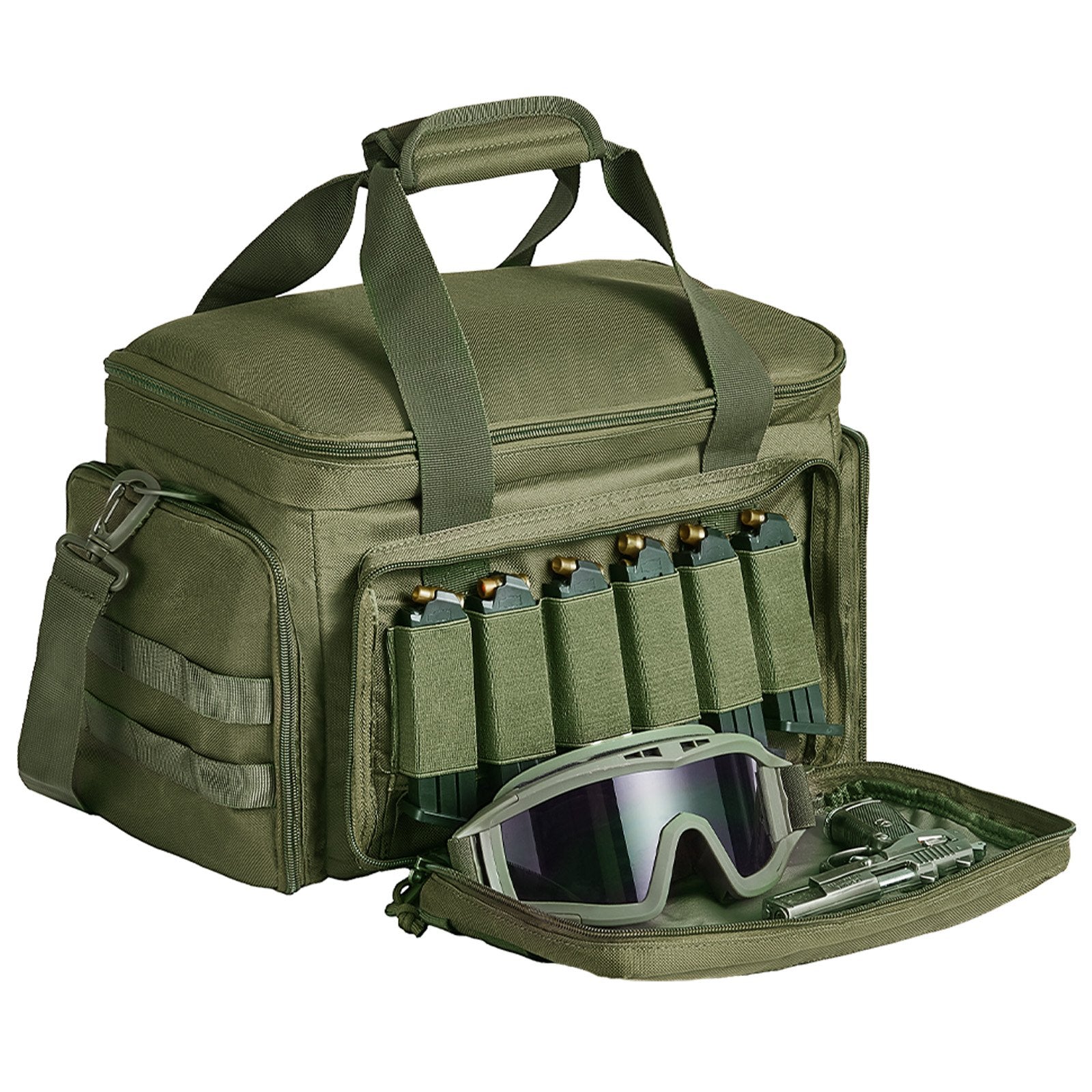 Camp Safety Equipment: VEVOR Soft Pistol Case for 4 Pistols Handgun Bag Outdoor Hunting Shooting Green