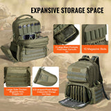 Basketball & Basketball Accessories: VEVOR Tactical Range Backpack for 6 Pistols Gun Backpack Green