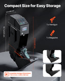 Sofas & Sofa Beds: VEVOR Gun Safe, Slider Handgun Gun Safe with Screen, Fingerprint/Password/Key, 3-Way Quick Access Firearm Case Box with LED for 1 Pistol & Magazine, Mounted Gun Box for Nightstand Bedside Desk Car