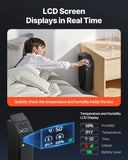 Sofas & Sofa Beds: VEVOR Gun Safe, Slider Handgun Gun Safe with Screen, Fingerprint/Password/Key, 3-Way Quick Access Firearm Case Box with LED for 1 Pistol & Magazine, Mounted Gun Box for Nightstand Bedside Desk Car
