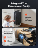 Sofas & Sofa Beds: VEVOR Gun Safe, Slider Handgun Gun Safe with Screen, Fingerprint/Password/Key, 3-Way Quick Access Firearm Case Box with LED for 1 Pistol & Magazine, Mounted Gun Box for Nightstand Bedside Desk Car