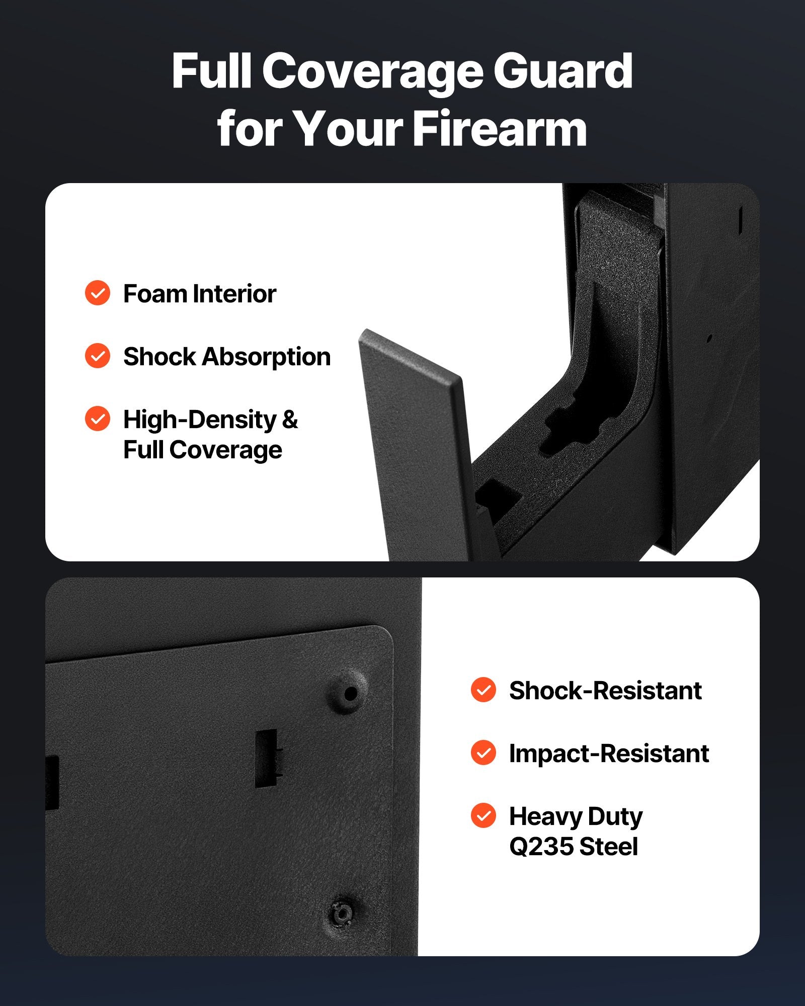 Sofas & Sofa Beds: VEVOR Gun Safe, Slider Handgun Gun Safe with Fingerprint/Password/Key, 3-Way Quick Access Firearm Case Box with Lighting for 1 Pistol & Magazine, Mounted Pistol Gun Box for Nightstand Bedside Desk Car