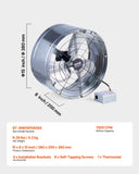 Automotive Repair & Speciality Tools: VEVOR 380 mm Gable Mount Fan 1300 CFM Attic Vent Fan with Adjustable Thermostat