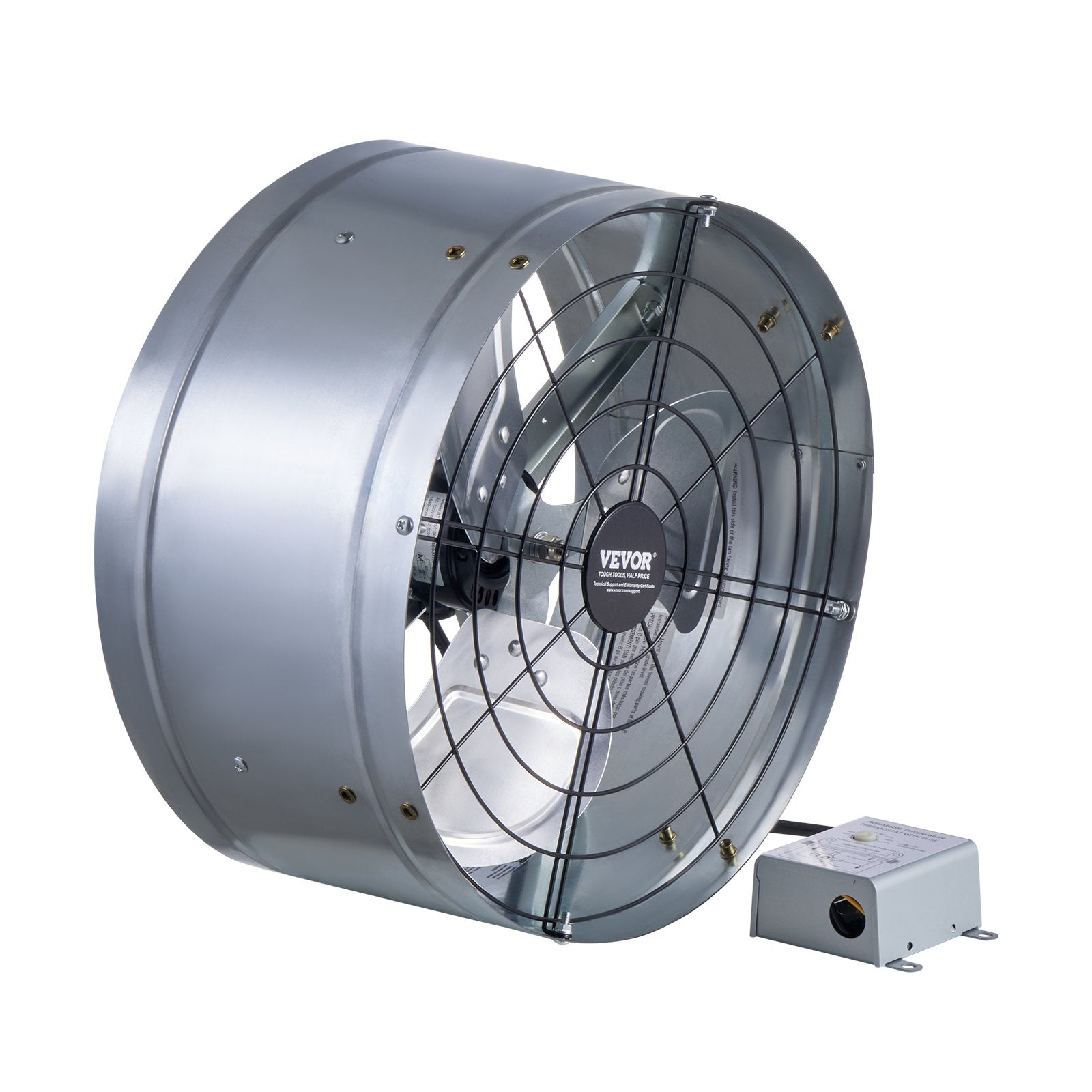 Automotive Repair & Speciality Tools: VEVOR 380 mm Gable Mount Fan 1300 CFM Attic Vent Fan with Adjustable Thermostat