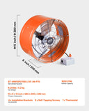 Automotive Repair & Speciality Tools: VEVOR 380 mm Gable Mount Fan 1650 CFM Attic Vent Fan with Adjustable Thermostat