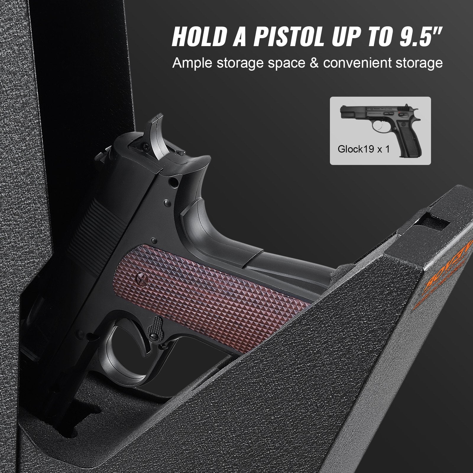 Automotive Repair & Speciality Tools: VEVOR Mounted Gun Safe for Pistols Biometric Gun Safe 3 Access Ways for 1 Pistol