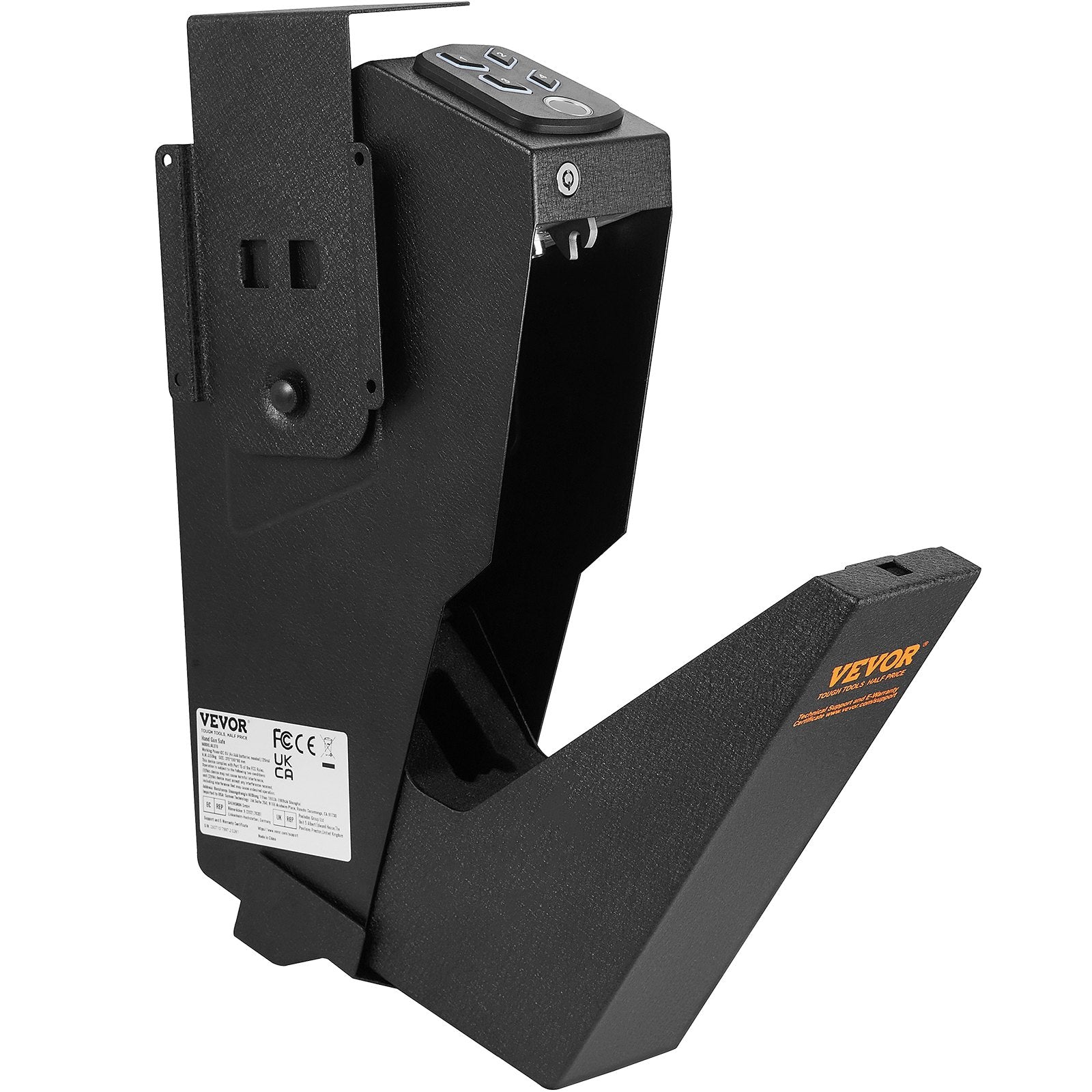 Automotive Repair & Speciality Tools: VEVOR Mounted Gun Safe for Pistols Biometric Gun Safe 3 Access Ways for 1 Pistol