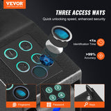 Automotive Repair & Speciality Tools: VEVOR Mounted Gun Safe for Pistols Biometric Gun Safe 3 Access Ways 1 Pistol