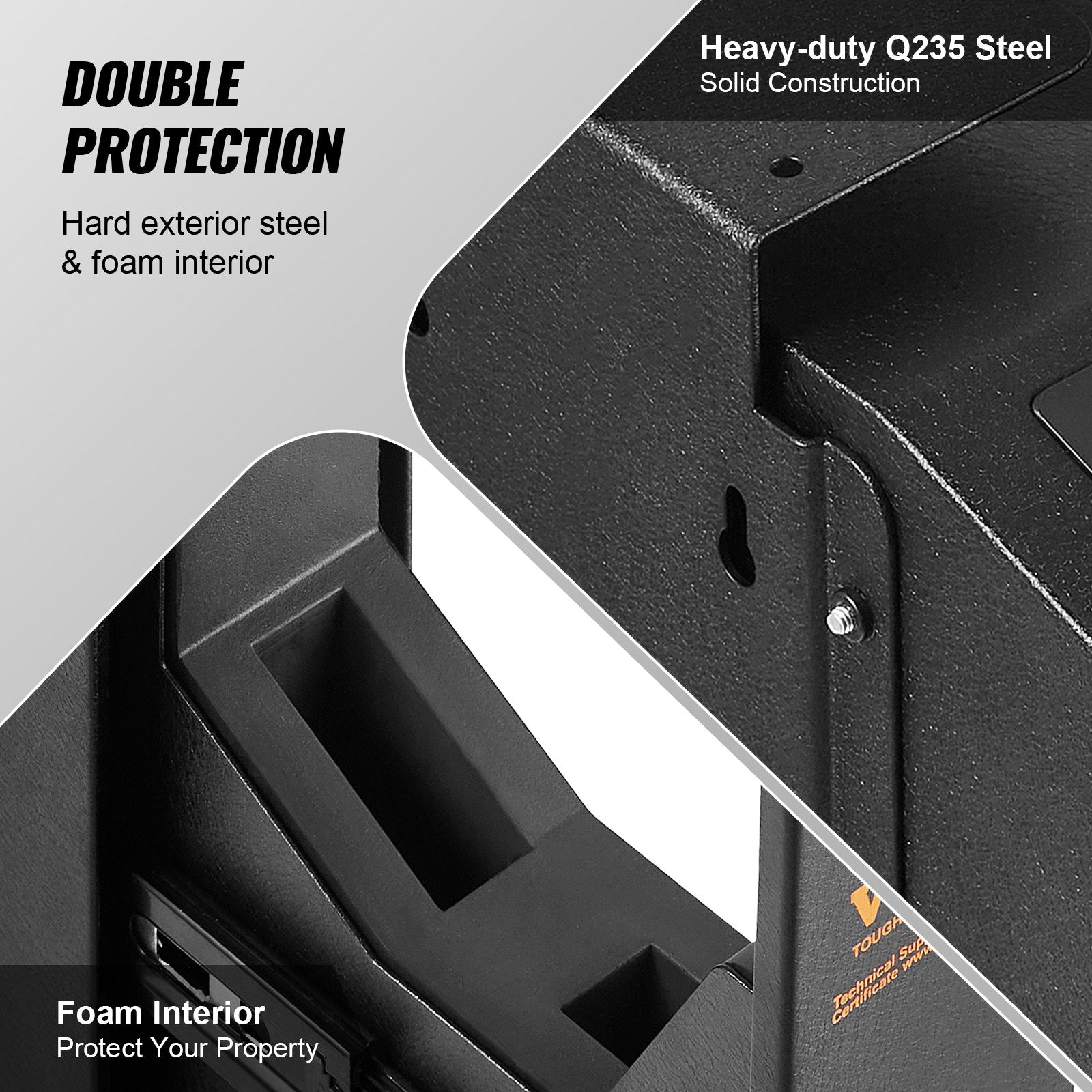 Automotive Repair & Speciality Tools: VEVOR Mounted Gun Safe for Pistols Biometric Gun Safe 3 Access Ways 1 Pistol