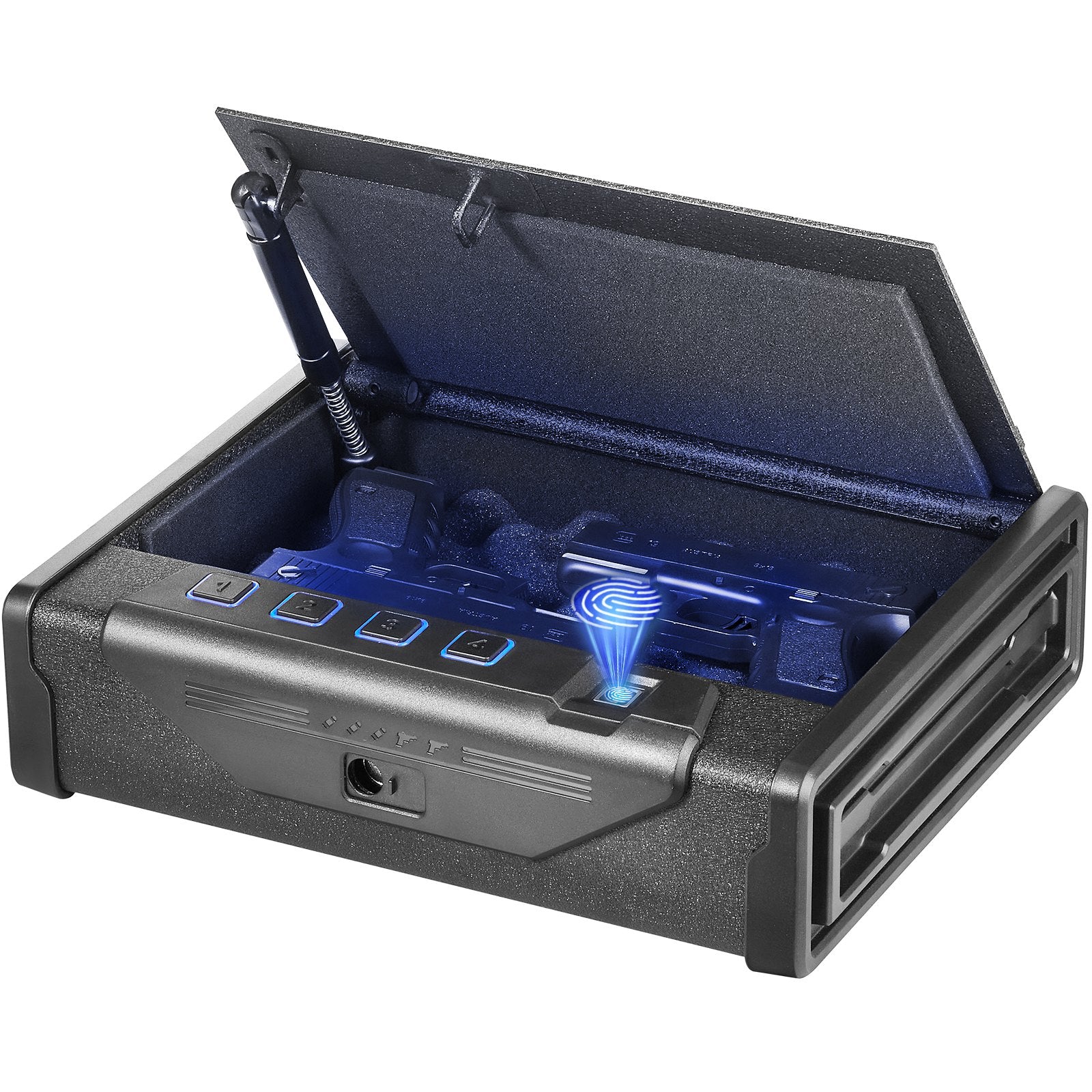 Automotive Repair & Speciality Tools: VEVOR Gun Safe for Pistols Biometric Gun Safe with 3 Access Ways for 2 Pistols