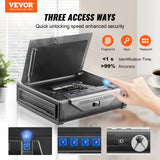 Automotive Repair & Speciality Tools: VEVOR Gun Safe for Pistols Biometric Gun Safe with 3 Access Ways for 2 Pistols