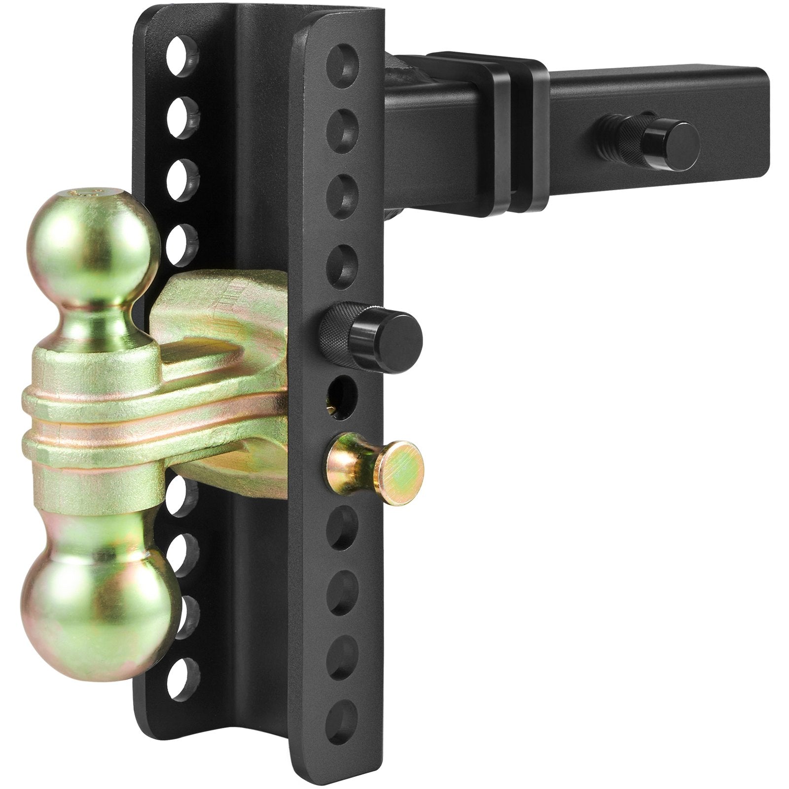 Automotive Repair & Speciality Tools: VEVOR Adjustable Trailer Hitch, 203.2 mm Drop & 165.1 mm Rise Hitch Ball Mount with 50.8 mm Receiver, Solid Tube, 6350 kg GTW, 50.8 m and 58.7 mm 45# Steel Tow Balls with Key Lock for Truck Towing