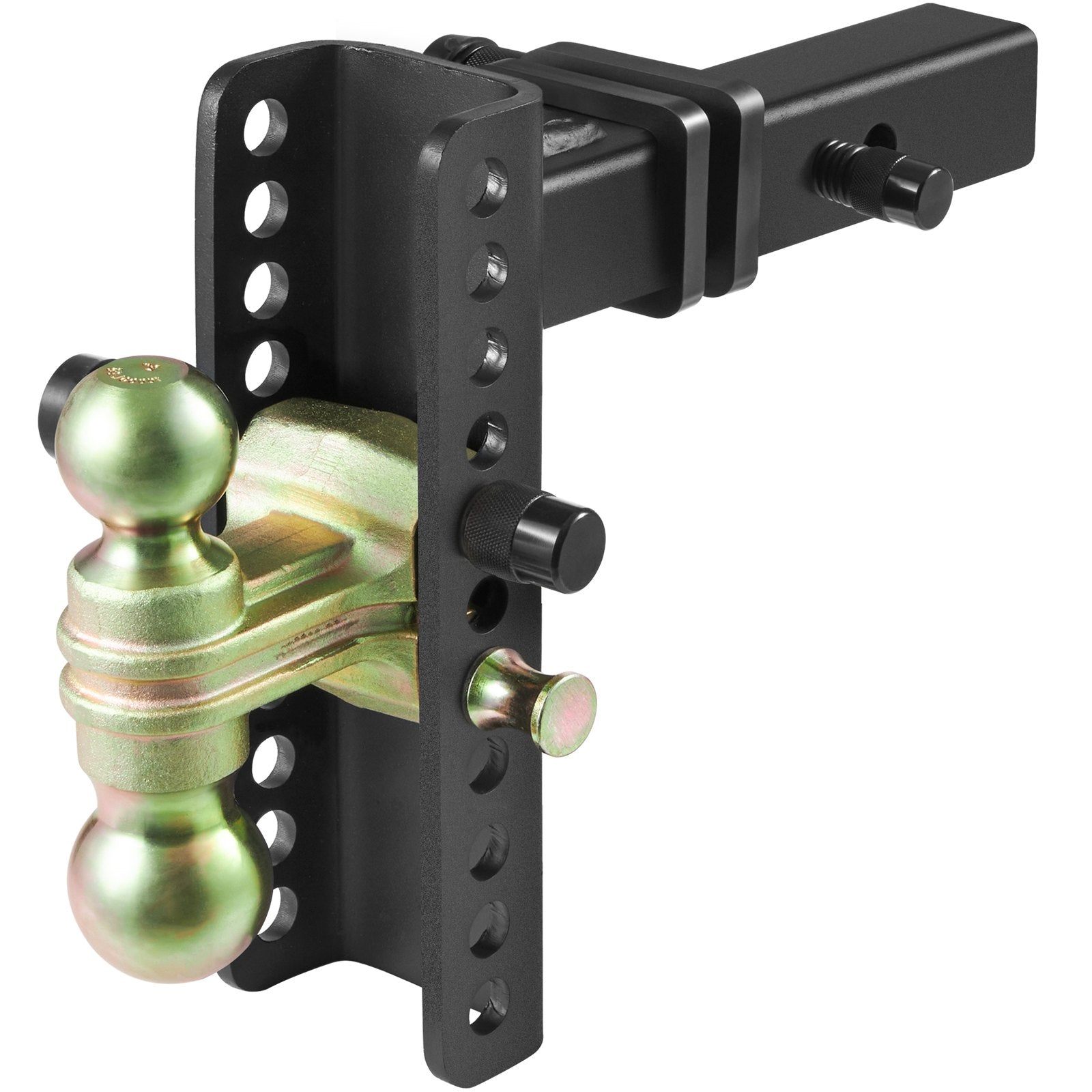 Automotive Repair & Speciality Tools: VEVOR Adjustable Trailer Hitch, 203.2 mm Drop & 165.1 mm Rise Hitch Ball Mount with 50.8 mm Receiver, Solid Tube, 6350 kg GTW, 50.8 m and 58.7 mm 45# Steel Tow Balls with Key Lock for Truck Towing