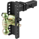 Automotive Repair & Speciality Tools: VEVOR Adjustable Trailer Hitch, 203.2 mm Drop & 165.1 mm Rise Hitch Ball Mount with 50.8 mm Receiver, Solid Tube, 6350 kg GTW, 50.8 m and 58.7 mm 45# Steel Tow Balls with Key Lock for Truck Towing