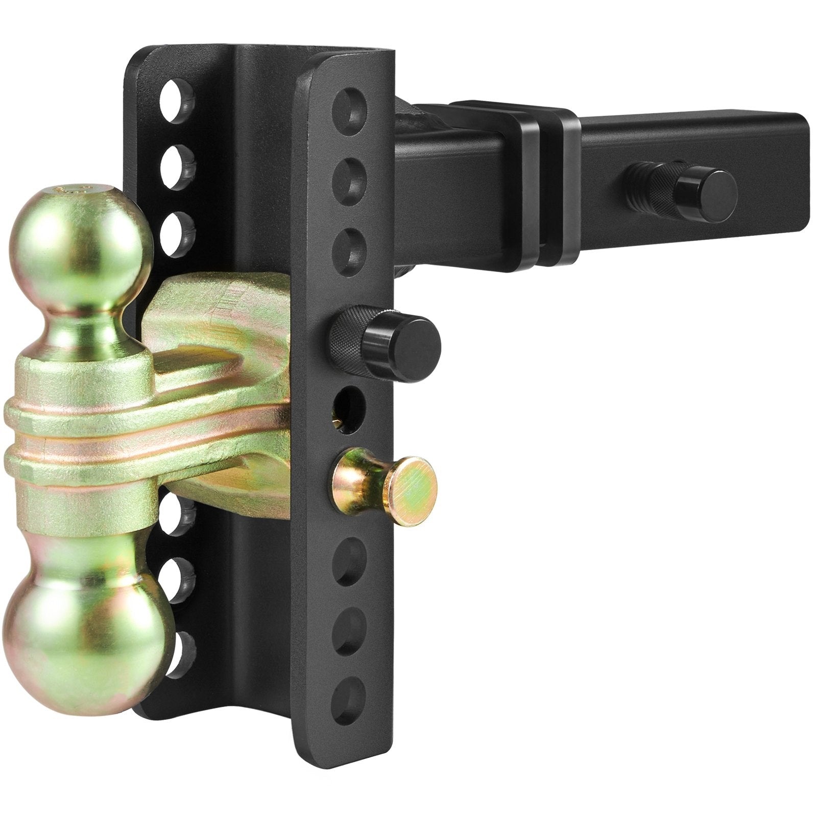Automotive Repair & Speciality Tools: VEVOR Adjustable Trailer Hitch, 152.4 mm Drop & 114.3 mm Rise Hitch Ball Mount with 50.8 mm Receiver, Solid Tube, 6350 kg GTW, 50.8 mm and 58.7 mm 45# Steel Tow Balls with Key Lock for Truck Towing