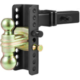 Automotive Repair & Speciality Tools: VEVOR Adjustable Trailer Hitch, 152.4 mm Drop & 114.3 mm Rise Hitch Ball Mount with 50.8 mm Receiver, Solid Tube, 6350 kg GTW, 50.8 mm and 58.7 mm 45# Steel Tow Balls with Key Lock for Truck Towing