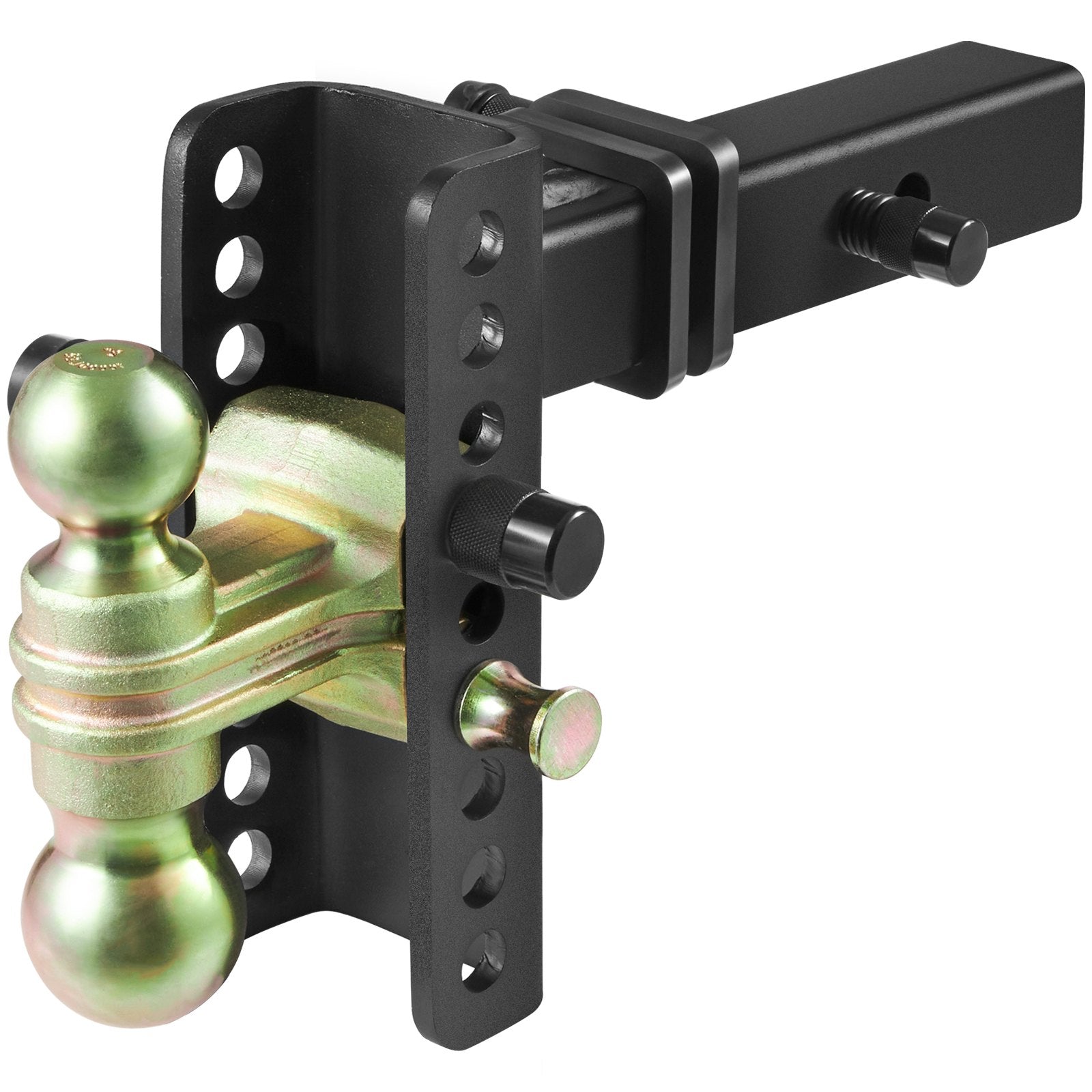 Automotive Repair & Speciality Tools: VEVOR Adjustable Trailer Hitch, 152.4 mm Drop & 114.3 mm Rise Hitch Ball Mount with 50.8 mm Receiver, Solid Tube, 6350 kg GTW, 50.8 mm and 58.7 mm 45# Steel Tow Balls with Key Lock for Truck Towing