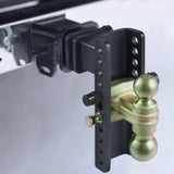 Automotive Repair & Speciality Tools: VEVOR Adjustable Trailer Hitch, 203.2 mm Drop & 165.1 mm Rise Hitch Ball Mount with 63.5 mm Receiver, Solid Tube, 6577 kg GTW, 50.8 mm & 58.7 mm 45# Steel Tow Balls with Key Lock for Truck Towing