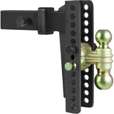 Bicycle Stands & Storage: VEVOR Adjustable Trailer Hitch, 25 cm Drop & 21.59 cm Rise Hitch Ball Mount with 6.35 cm Receiver Solid Tube, 6577 kgs GTW, 5.08 cm & 5.08-0.79 cm 45# Steel Tow Balls with Key Lock for Truck Towing