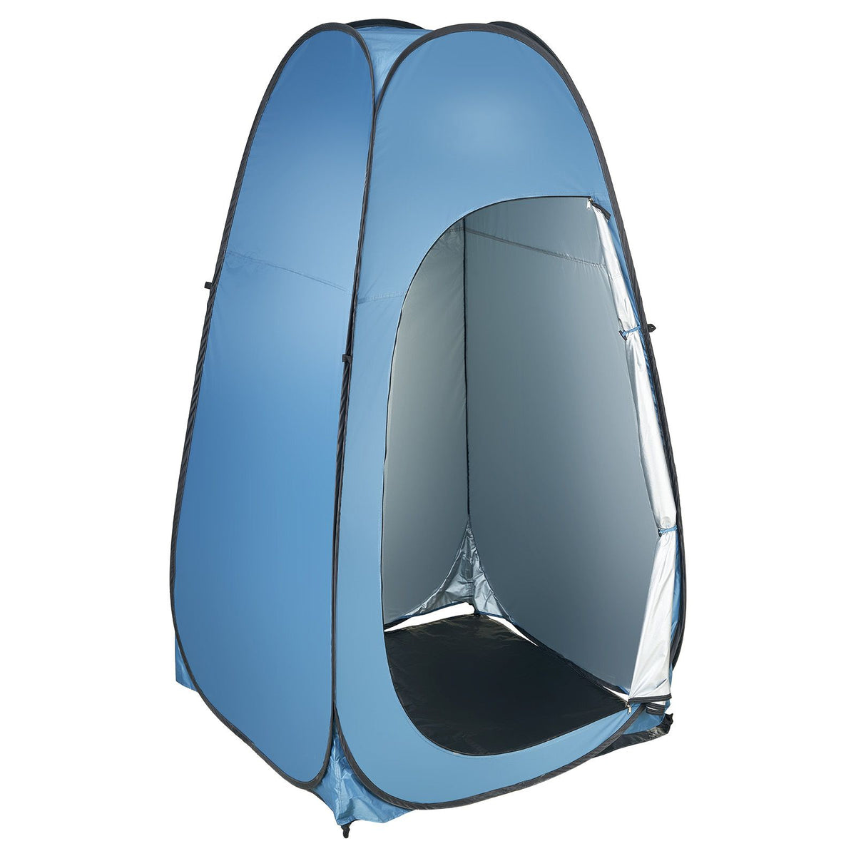 Pop up Shower Tent, Instant Portable Privacy Tent Changing Room with Hanging Bag, Ground Stakes, Ropes, Carry Bag, 190T Polyester with Silver Coating, Quick Setup, for Camping, Beach, Fishing