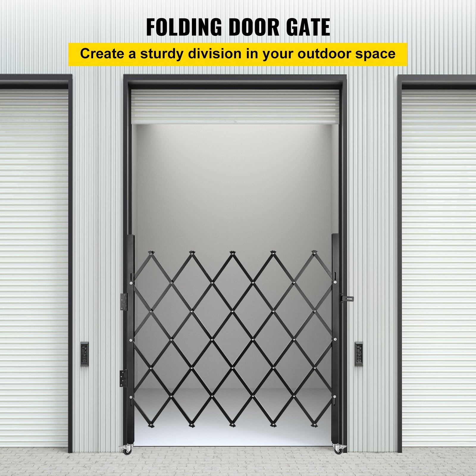 Fence & Gate Accessories: VEVOR Single Folding Security Gate Folding Door Gate 37"W x 48"H Scissor Gate