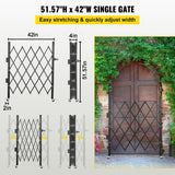 Fence & Gate Accessories: VEVOR Single Folding Security Gate Folding Door Gate 37"W x 48"H Scissor Gate