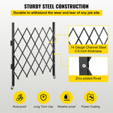 Fence & Gate Accessories: VEVOR Single Folding Security Gate Folding Door Gate 48"H x 66"W Scissor Gate
