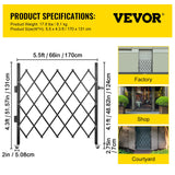 Fence & Gate Accessories: VEVOR Single Folding Security Gate Folding Door Gate 48"H x 66"W Scissor Gate