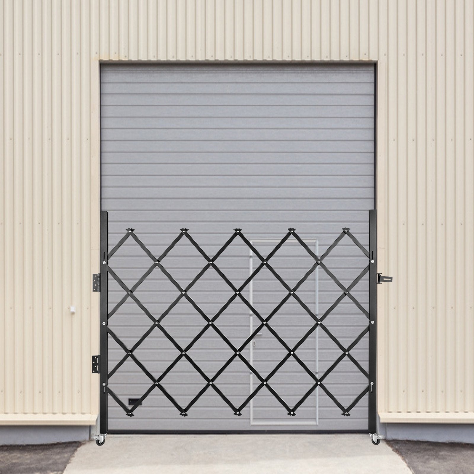 Fence & Gate Accessories: VEVOR Single Folding Security Gate Folding Door Gate 48"H x 66"W Scissor Gate