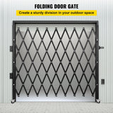 Fence & Gate Accessories: VEVOR Single Folding Security Gate, 85" H x 95" W Folding Door Gate, Steel Accordion Security Gate, Flexible Expanding Security Gate, Rolling Barricade Gate, Scissor Gate/Door with Padlock