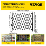 Fence & Gate Accessories: VEVOR Single Folding Security Gate, 85" H x 95" W Folding Door Gate, Steel Accordion Security Gate, Flexible Expanding Security Gate, Rolling Barricade Gate, Scissor Gate/Door with Padlock