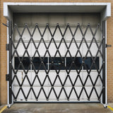 Fence & Gate Accessories: VEVOR Single Folding Security Gate, 85" H x 95" W Folding Door Gate, Steel Accordion Security Gate, Flexible Expanding Security Gate, Rolling Barricade Gate, Scissor Gate/Door with Padlock